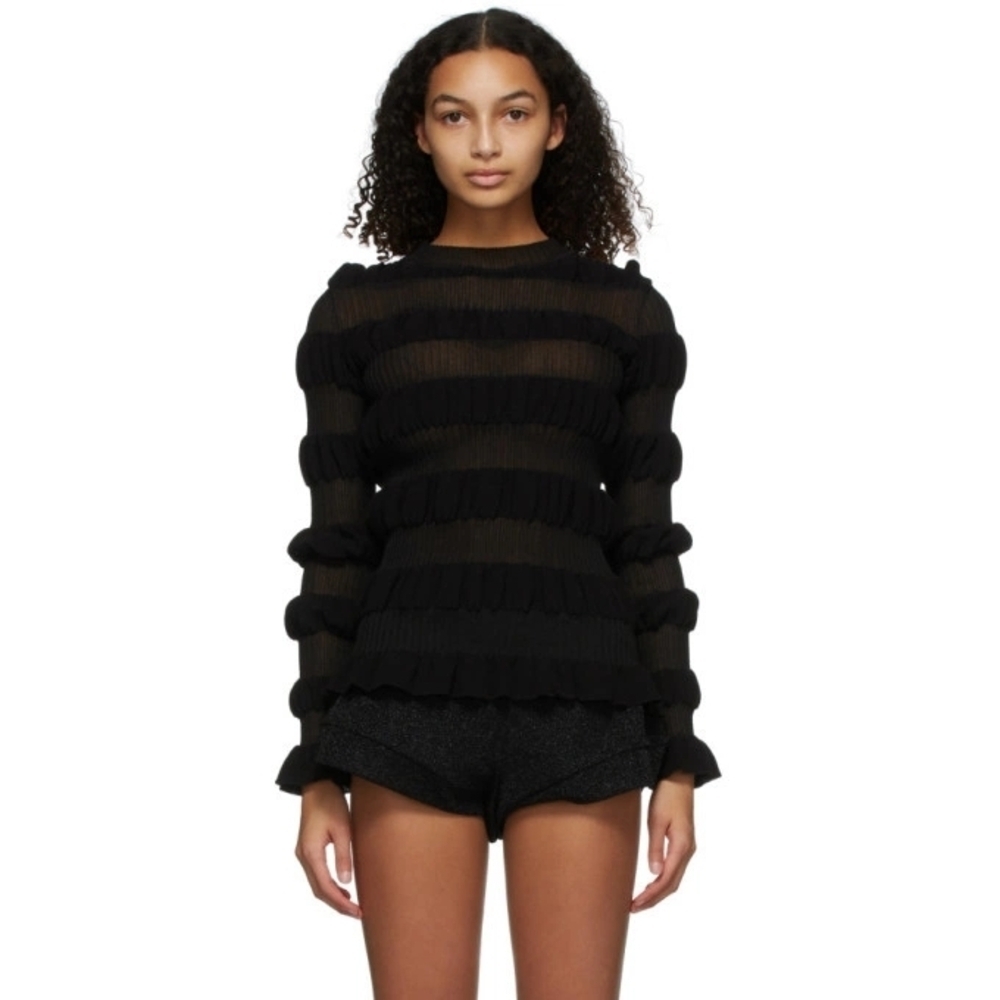 MOLLY GODDARD Black Gigi Sweater Blouse - Picture 1 of 7